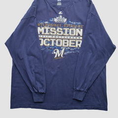 Blue Milwaukee Brewers Majestic 2011 Long Sleeve T-Shirt