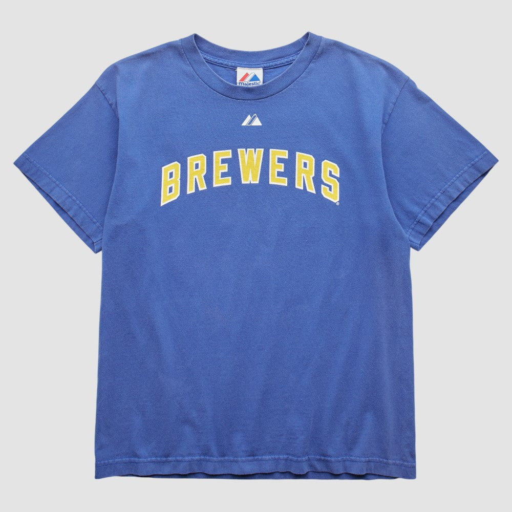 Blue Milwaukee Brewers Majestic 2000s T-Shirt