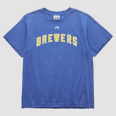 Blue Milwaukee Brewers Majestic 2000s T-Shirt