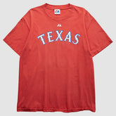 Red Texas Rangers Majestic 2010 T-Shirt