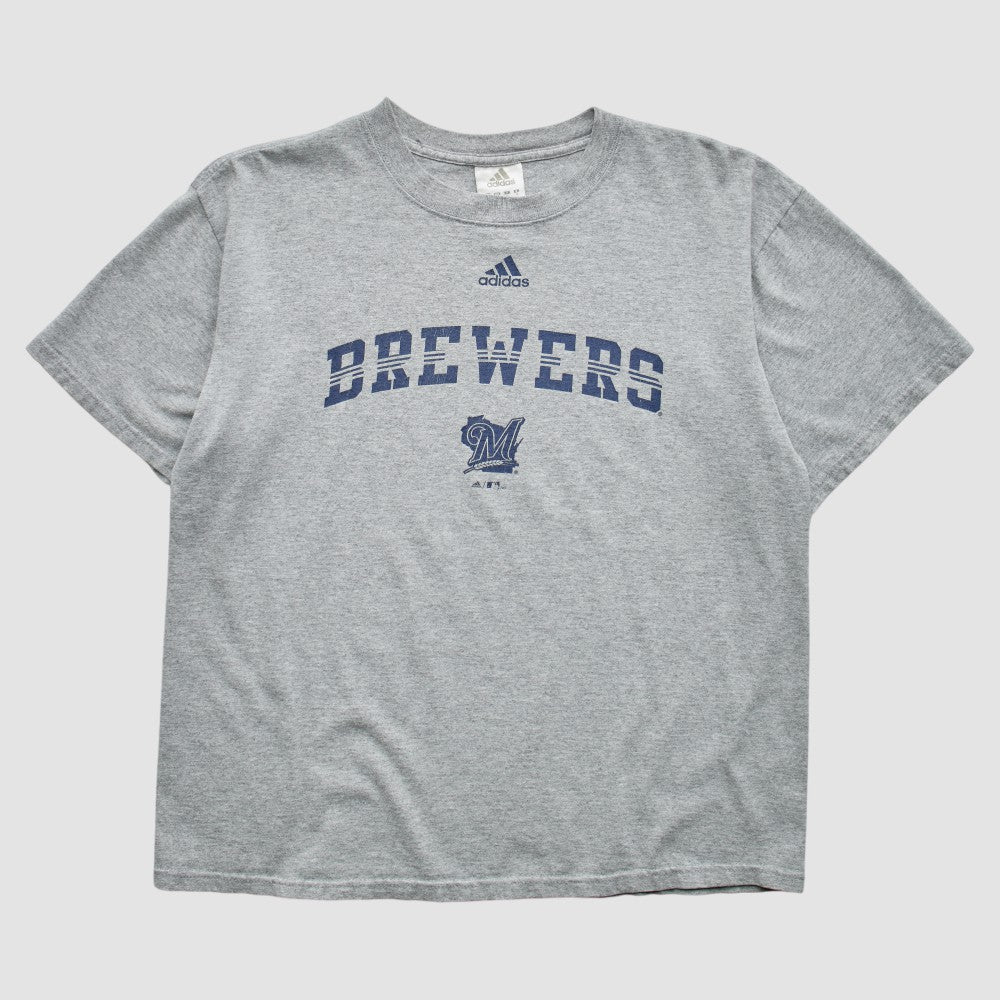 Gray Milwaukee Brewers Adidas 2000s T-Shirt