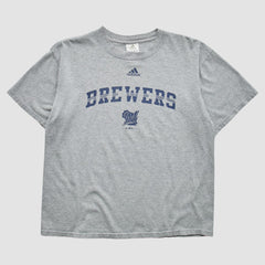Gray Milwaukee Brewers Adidas 2000s T-Shirt