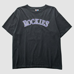 Black Colorado Rockies Majestic 2000s T-Shirt