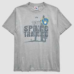 Gray Milwaukee Brewers Majestic 2011 T-Shirt