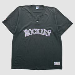 Black Colorado Rockies Russell 1996 T-Shirt