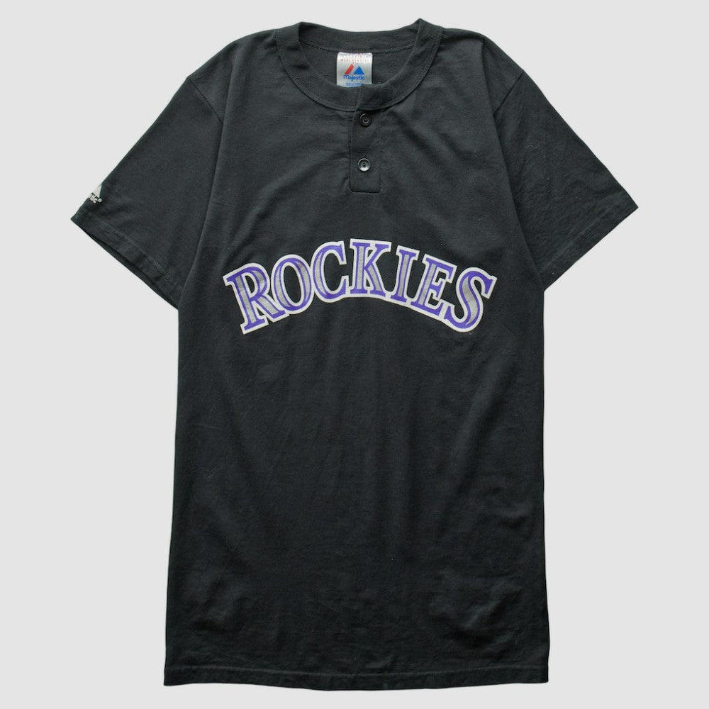 Black Colorado Rockies Majestic 2000s T-Shirt