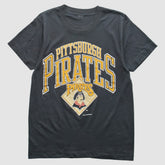 Black Pittsburgh Pirates Logo 7 1989 T-Shirt
