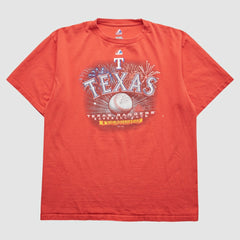 Red Texas Rangers Majestic 2011 T-Shirt