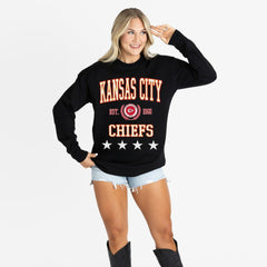 Gameday Couture Women's Oversized Everyday Star Long Sleeve T-Shirt - Kansas City Chiefs T-shirts