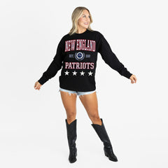 Gameday Couture Women's Oversized Everyday Star Long Sleeve T-Shirt - New England Patriots T-shirts