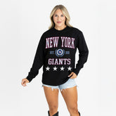 Gameday Couture Women's Oversized Everyday Star Long Sleeve T-Shirt - New York Giants T-shirts