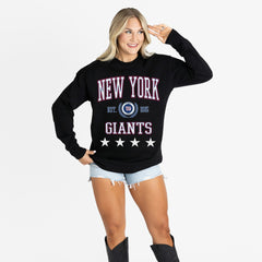 Gameday Couture Women's Oversized Everyday Star Long Sleeve T-Shirt - New York Giants T-shirts