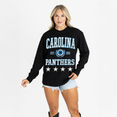 Gameday Couture Women's Oversized Everyday Star Long Sleeve T-Shirt - Carolina Panthers T-shirts
