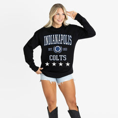 Gameday Couture Women's Oversized Everyday Star Long Sleeve T-Shirt - Indianapolis Colts T-shirts