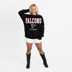 Gameday Couture Women's Oversized Level Up Black Label Premium Fleece Sweatshirt - Atlanta Falcons Sweatshirts