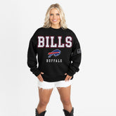Gameday Couture Women's Oversized Level Up Black Label Premium Fleece Sweatshirt - Buffalo Bills Sweatshirts