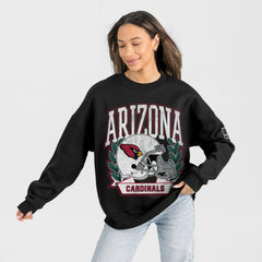 Gameday Couture Women's Oversized Victory Lane Black Label Premium Fleece Sweatshirt - Arizona Cardinals Sweatshirts
