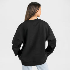Gameday Couture Women's Oversized Victory Lane Black Label Premium Fleece Sweatshirt - Detroit Lions Sweatshirts
