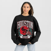 Gameday Couture Women's Oversized Victory Lane Black Label Premium Fleece Sweatshirt - Houston Texans Sweatshirts