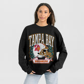 Gameday Couture Women's Oversized Victory Lane Black Label Premium Fleece Sweatshirt - Tampa Bay Buccaneers Sweatshirts