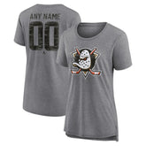 NHL Anaheim Ducks Women's Heritage Custom Tri-Blend T-Shirt