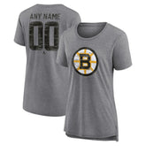 NHL Boston Bruins Women's Heritage Custom Tri-Blend T-Shirt