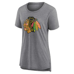 NHL Chicago Blackhawks Women's Heritage Custom Tri-Blend T-Shirt