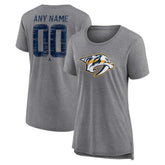 NHL Nashville Predators Women's Heritage Custom Tri-Blend T-Shirt