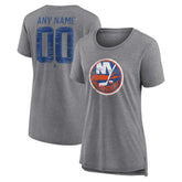NHL New York Islanders Women's Heritage Custom Tri-Blend T-Shirt