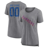 NHL New York Rangers Women's Heritage Custom Tri-Blend T-Shirt