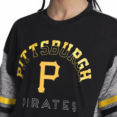 Black Pittsburgh Pirates G-III 4Her by Carl Banks Women's Off-Season Oversized Top