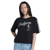 Black Los Angeles Dodgers G-III 4Her by Carl Banks Women's Classic Play Cropped T-Shirt