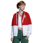 Red/Heather Gray Philadelphia Phillies Starter Women's Wishbone Full-Zip Hoodie