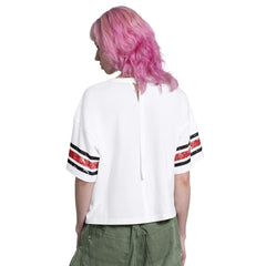White Cincinnati Reds Starter Women's Cropped Hurry Up Offense T-Shirt