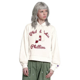Cream Philadelphia Phillies Starter Women's Baseline Hoodie Sweatshirt