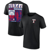 Black Texas Rangers Profile Big & Tall Two-Sided Graphic T-Shirt