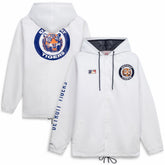 White Detroit Tigers Mitchell & Ness Big & Tall Full-Snap Hooded Jacket