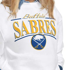 NHL Buffalo Sabres Starter Women's Arch Stripe Fleece Sweatshirt