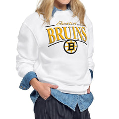 NHL Boston Bruins Starter Women's Arch Stripe Fleece Sweatshirt