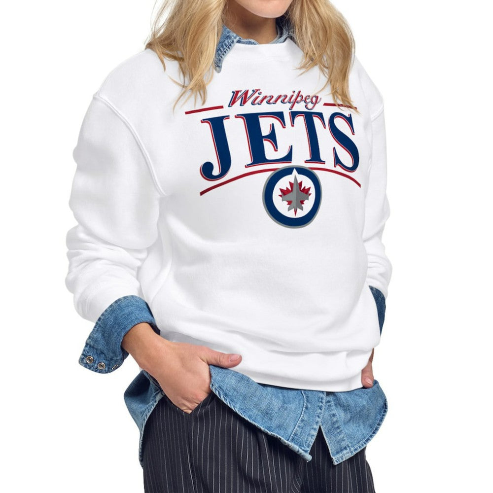 NHL Winnipeg Jets Starter Women's Arch Stripe Fleece Sweatshirt