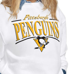 NHL Pittsburgh Penguins Starter Women's Arch Stripe Fleece Sweatshirt