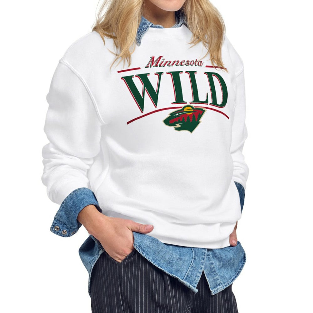 NHL Minnesota Wild Starter Women's Arch Stripe Fleece Sweatshirt