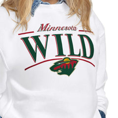 NHL Minnesota Wild Starter Women's Arch Stripe Fleece Sweatshirt