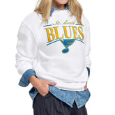 NHL St. Louis Blues Starter Women's Arch Stripe Fleece Sweatshirt