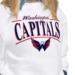 NHL Washington Capitals Starter Women's Arch Stripe Fleece Sweatshirt