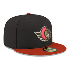 NHL Ottawa Senators New Era Core Logo Two-Tone 59FIFTY Fitted Hat