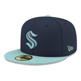 NHL Seattle Kraken New Era Core Logo Two-Tone 59FIFTY Fitted Hat