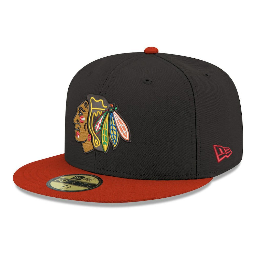 NHL Chicago Blackhawks New Era Core Logo Two-Tone 59FIFTY Fitted Hat