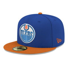 NHL Edmonton Oilers New Era Core Logo Two-Tone 59FIFTY Fitted Hat
