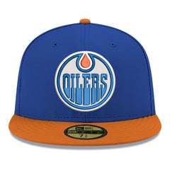 NHL Edmonton Oilers New Era Core Logo Two-Tone 59FIFTY Fitted Hat